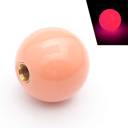 Top10 Racing Universal Car JDM White Round Cue Luminous Ball Shift Knob for Manual Automatic Vehicles 5 6 Speed Gear Shifter with adapters 